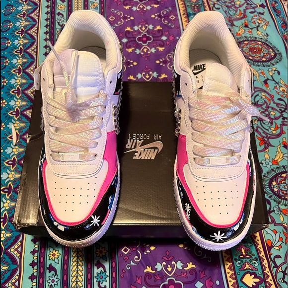 Fully customized bubble 🫧 Nike Air Force 1 Shadow